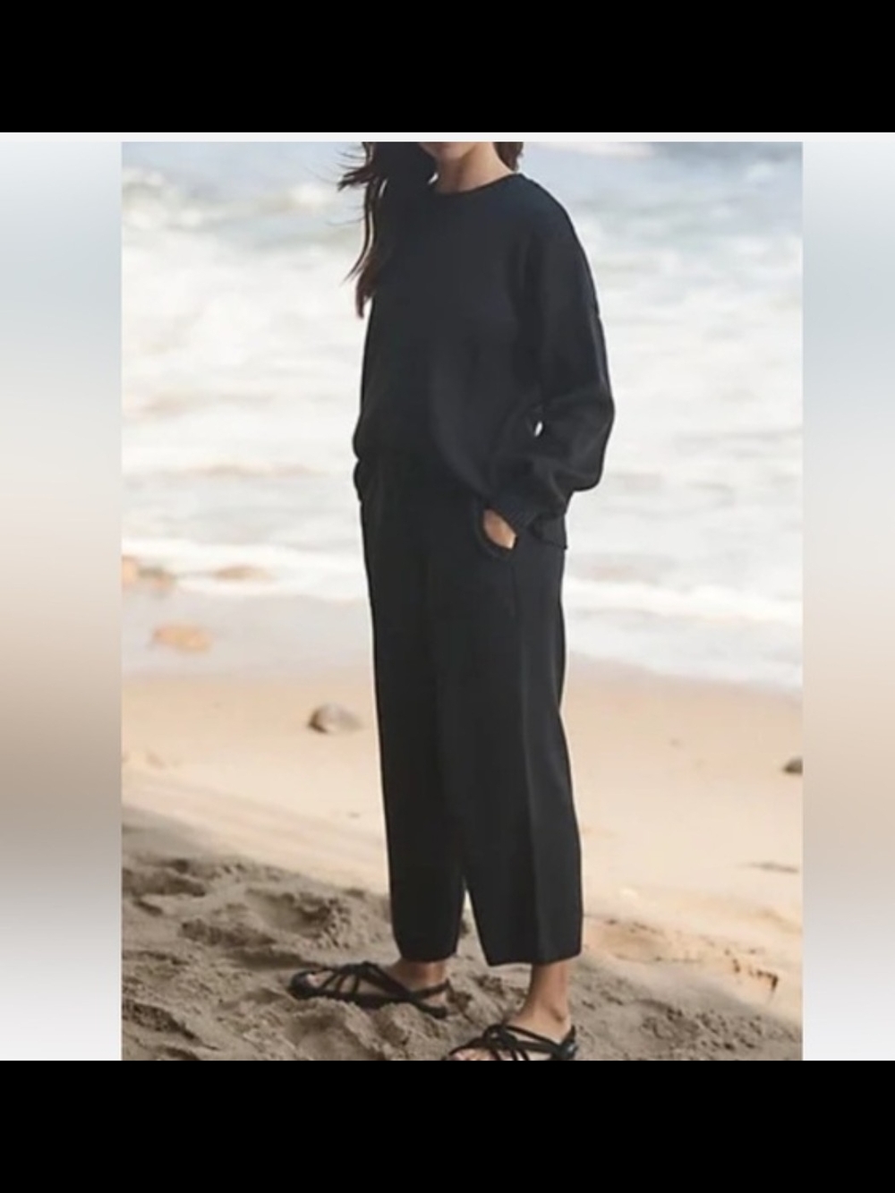 Free People Beach Gio Sweater Set Harem Knit Pants & Crewneck Top - Size XS - Picture 2 of 12